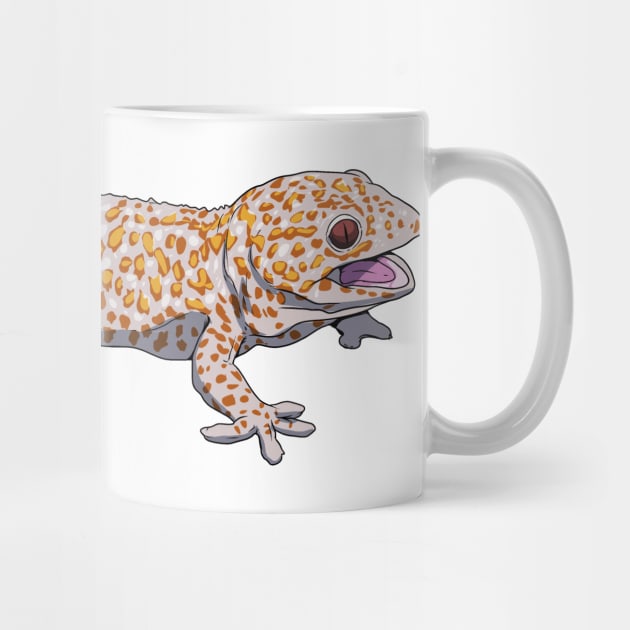 Drawing - Tokay gecko by Modern Medieval Design